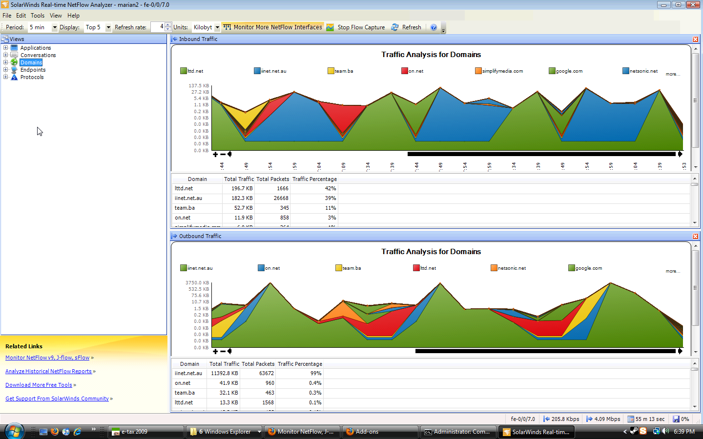 solarwinds netflow realtime